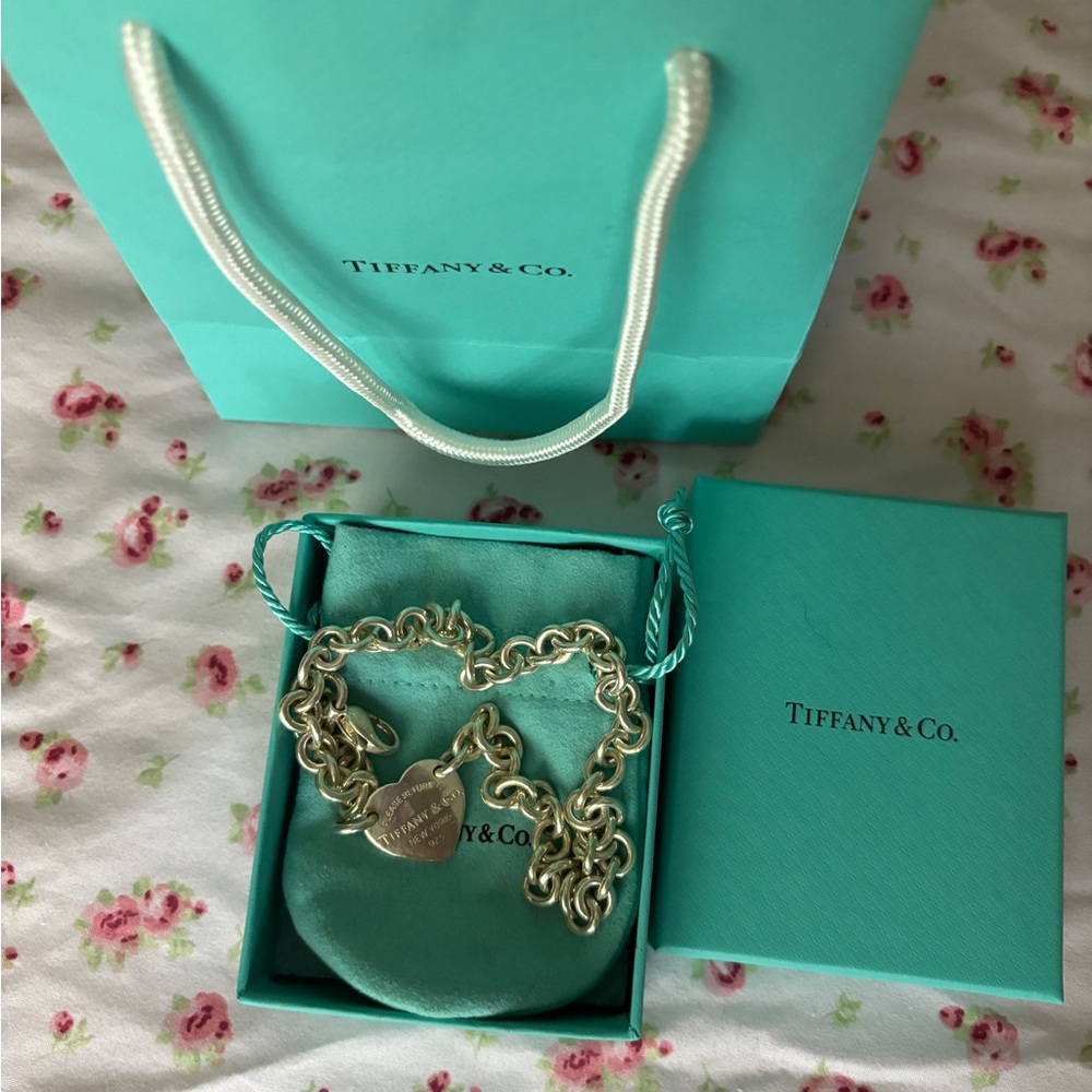 Heart Tag Chain Link Choker Tiffany & Co.